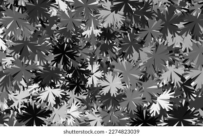 Dark Gray vector elegant template with flowers. Colorful illustration in doodle style with flowers. Brand new style for your business design.