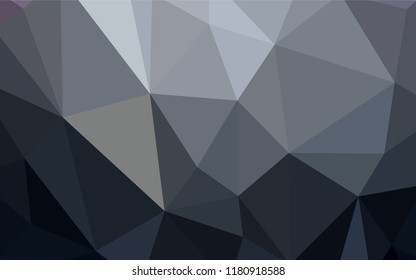Dark Gray vector gradient triangles pattern. Shining polygonal illustration, which consist of triangles. A new texture for your web site.