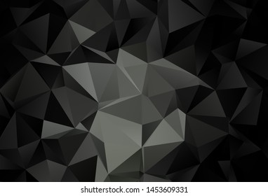 Dark Gray vector gradient triangles template. Colorful abstract illustration with triangles. Pattern for a brand book's backdrop.