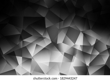 Dark Gray vector gradient triangles texture. Elegant bright polygonal illustration with gradient. A completely new design for your leaflet.