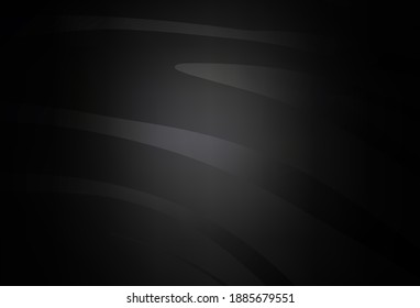 Dark Gray vector layout with bent lines. Modern gradient abstract illustration with bandy lines. Background for cell phone screens.