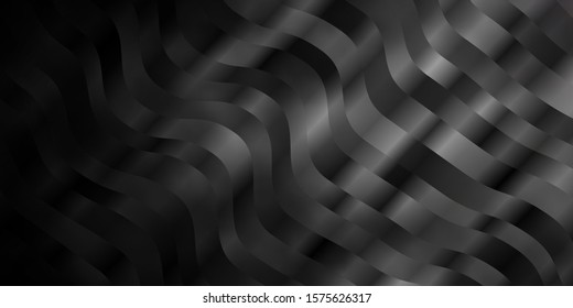 Dark Gray vector layout with circular arc. Gradient illustration in simple style with bows. Template for cellphones.