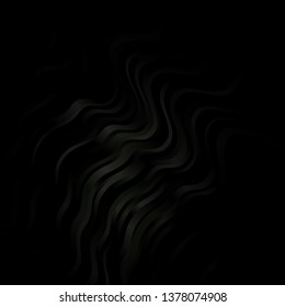 Dark Gray vector layout with curves. Abstract gradient illustration with wry lines. Pattern for busines booklets, leaflets