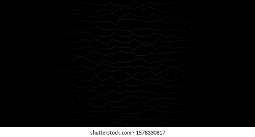 Dark Gray vector layout with curves. Illustration in halftone style with gradient curves. Pattern for websites, landing pages.