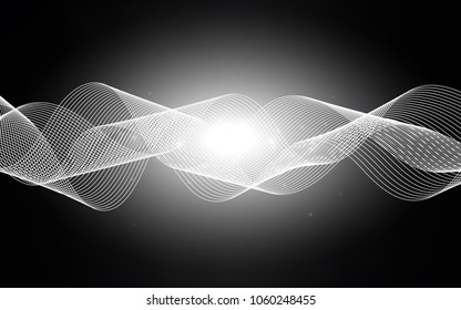 Dark Gray vector layout with festival confetti. Decorative shining illustration with ribbons on abstract template. The template can be used as a background for postcards.
