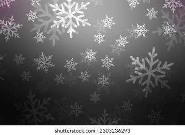 Dark Gray vector layout in New Year style. Abstract gradient illustration with colorful Christmas things. Pattern for school, grammar websites.