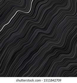 Dark Gray vector layout with wry lines. Colorful geometric sample with gradient curves.  Best design for your ad, poster, banner.