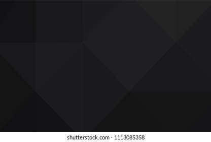 Dark Gray vector low poly cover. Modern geometrical abstract illustration with gradient. Brand-new style for your business design.