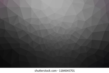 Dark Gray vector low poly texture. Glitter abstract illustration with an elegant triangles. Brand new style for your business design.