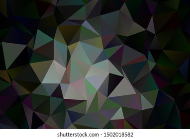 Dark Gray vector low poly layout. Creative illustration in halftone style with triangles. A new texture for your web site.