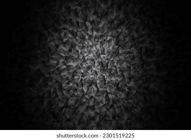 Dark Gray vector low poly background. A completely new color illustration in a polygonal style. Brand new style for your business design.