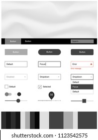 Dark Gray vector Material Design Kit with liquid shapes. Shining curly illustration in marble style with gradient. Modern template for your landing page.