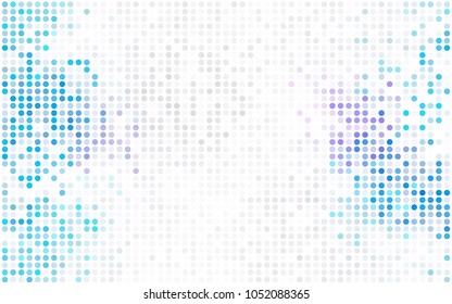 Dark Gray vector modern geometrical circle abstract background. Dotted texture template. Geometric pattern in halftone style with gradient. 
