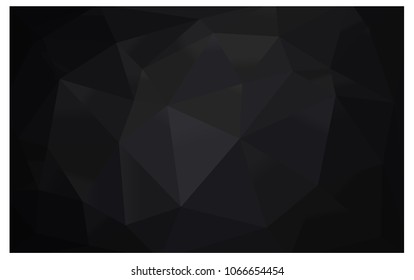 Dark Gray vector modern geometrical abstract background. Texture, new background. Geometric background in Origami style with gradient. 