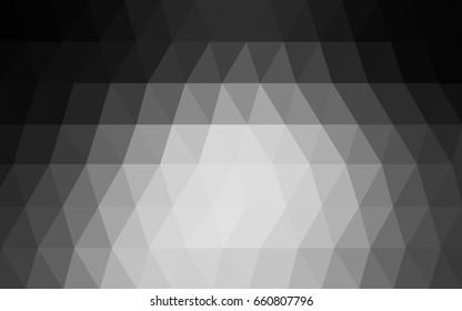 Dark Gray vector modern geometrical abstract background. Texture, new background. Geometric background in Origami style with gradient. 