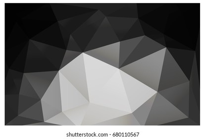 Dark Gray vector modern geometrical abstract background. Texture, new background. Geometric background in Origami style with gradient. 