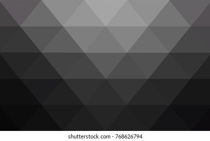 Dark Gray vector modern geometrical abstract background. Texture, new background. Geometric background in Origami style with gradient. 