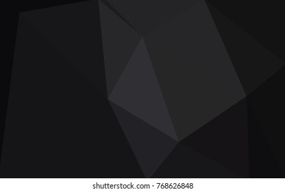 Dark Gray vector modern geometrical abstract background. Texture, new background. Geometric background in Origami style with gradient. 