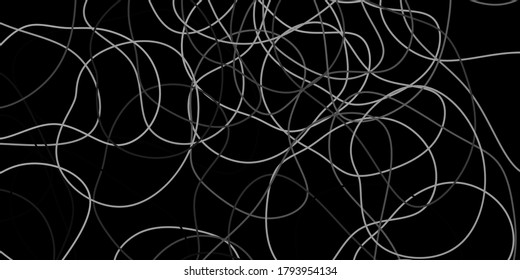 Dark gray vector pattern with abstract squiggle shapes. Illustration with colorful shapes in abstract style. Smart design for your business.