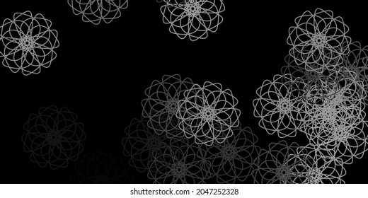 Dark Gray vector pattern with abstract shapes. Simple design in abstract style with gradient forms. Elegant design for wallpaper set.