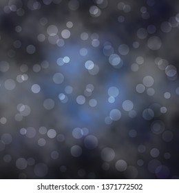 Dark Gray vector pattern with circles. Glitter abstract illustration with colorful drops. Pattern for booklets, leaflets.