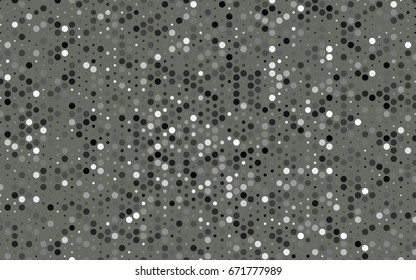 Dark Gray vector pattern with colored spheres. Geometric sample of repeating circles on white background in halftone style.