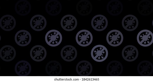 Dark Gray vector pattern with coronavirus elements. Abstract illustration with biological gradient shapes. Best design for quarantine events.