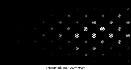 Dunkelgraues Vektormuster mit Coronavirus-Elementen. Einfaches Design im abstrakten Stil mit Infektionsformen. Bestes Design für Quarantäneereignisse.