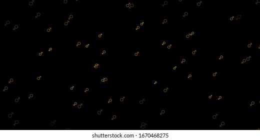 Dark Gray vector pattern with feminism elements. Colorful illustration with gradient feminism shapes. Simple design for your web site.