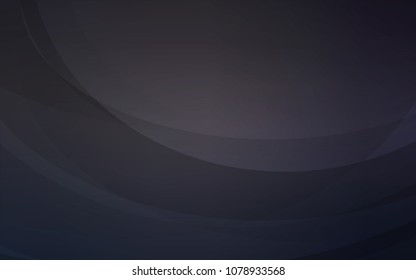 Dark Gray vector pattern with lines, ovals. Blurred geometric sample with gradient bubbles.  Marble design for your web site.