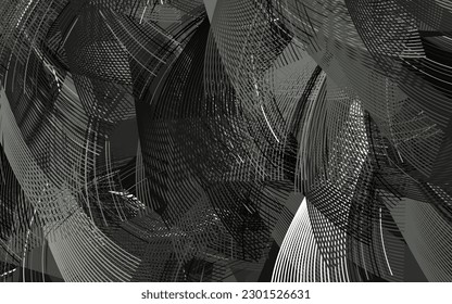 Dark Gray vector pattern with lines. Colorful geometric sample with gradient lines.  Texture for booklets, leaflets.