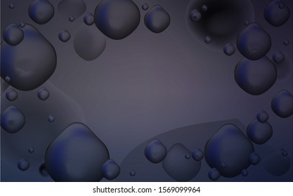 Dark Gray vector pattern with liquid shapes. Creative illustration in halftone memphis style with gradient. The elegant pattern for brand book.