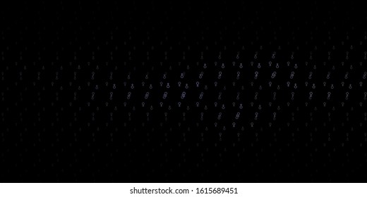 Dark Gray vector pattern with magic elements. Colorful mystic symbols with a gradient in ancient style. Design for magic, spiritual events.