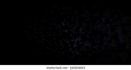 Dark Gray vector pattern with magic elements. Colorful vintage illustration with gradient alchemy shapes. Simple base for your occult design.
