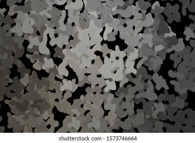Dark Gray vector pattern with random forms. Modern abstract illustration with colorful random forms. Background for a cell phone.