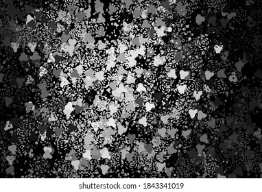 Dark Gray vector pattern with random forms. Colorful chaotic forms with gradient in modern style. Background for a cell phone.