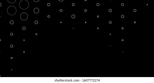 Dark Gray vector pattern with spheres. Colorful illustration with gradient dots in nature style. Design for posters, banners.