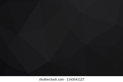 Dark Gray vector polygon abstract layout. Shining polygonal illustration, which consist of triangles. A new texture for your web site.
