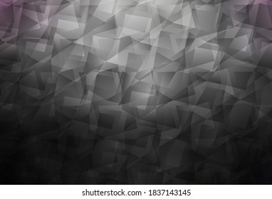 Dark Gray vector polygon abstract layout. A sample with polygonal shapes. Brand new design for your business.