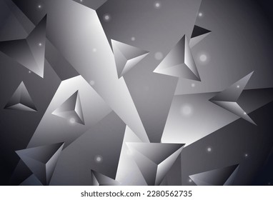 Dark Gray vector polygon abstract layout. A sample with polygonal shapes. Pattern for a brand book's backdrop.