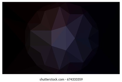 Dark Gray vector polygonal illustration, which consist of triangles with a gemstone in center. Triangular design of a huge diamond for your business. Creative geometric background of gems.