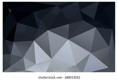 Dark Gray vector polygonal illustration, which consist of triangles. Triangular pattern for your business design. Geometric background in Origami style with gradient. 