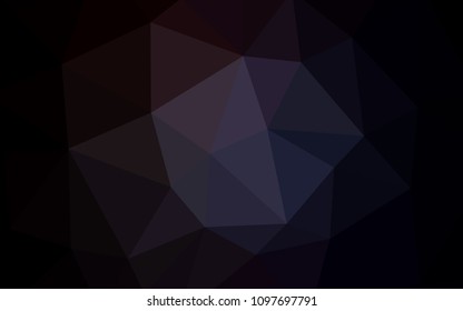 Dark Gray vector polygonal template. Geometric illustration in Origami style with gradient.  Brand new style for your business design.