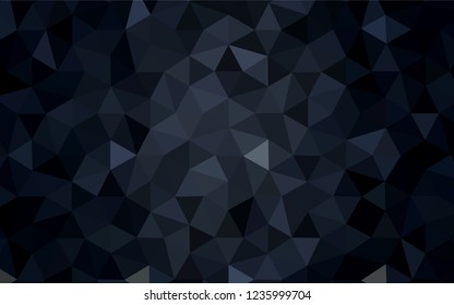 Dark Gray vector polygonal template. Polygonal abstract illustration with gradient. Best triangular design for your business.