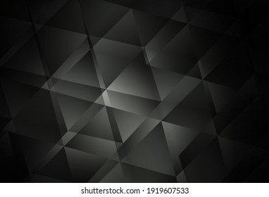 Dark Gray vector polygonal template. Creative illustration in halftone style with triangles. Template for cell phone's backgrounds.