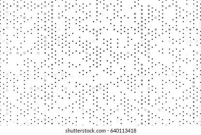 Dark Gray vector red banner with set of circles, dots. Donuts Background. Creative Design Template. Technological halftone illustration.