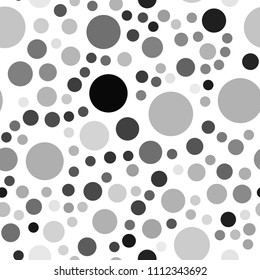 Dark Gray vector seamless cover with spots. Illustration with set of shining colorful abstract circles. Pattern can be used for beautiful websites.