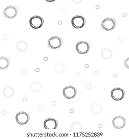 Dark Gray vector seamless cover with spots. Blurred decorative design in abstract style with bubbles. New design for ad, poster, banner of your website.