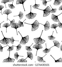 Dark Gray vector seamless doodle layout with leaves. Shining colored illustration with leaves in doodle style. Design for wallpaper, fabric makers.