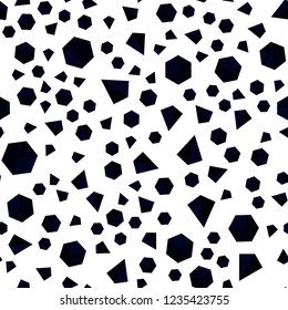Dark Gray vector seamless, isometric cover with triangles, rectangles. Illustration with set of colorful triangles, squares. Pattern for design of fabric, wallpapers.